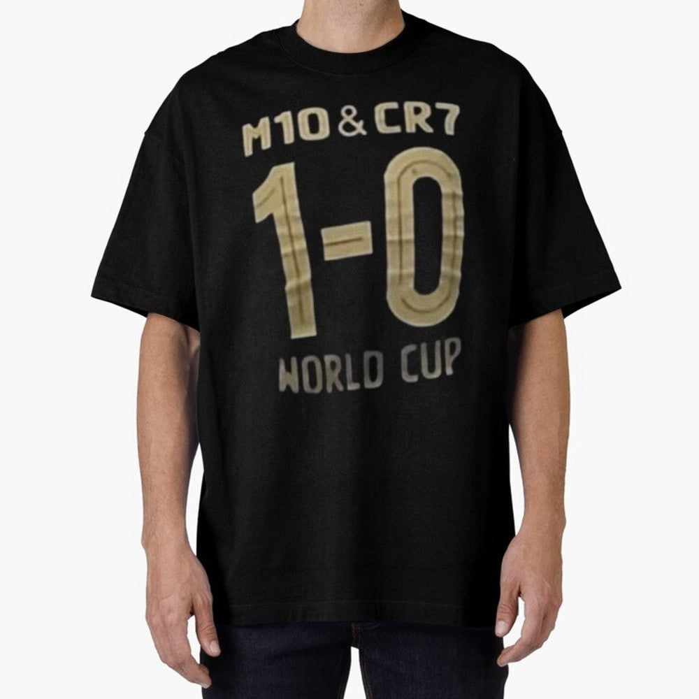 m10 and cr7 1-0 world cup football Classic T-Shirt Cheer for FIFA World Cup 2026 Group Stage Spirit, Inspired by Argentina, France and Brazil, Haaland and Mbappe, Classic Soccer Heritage, Championship Pressure, Fan Loyalty and International Pride;