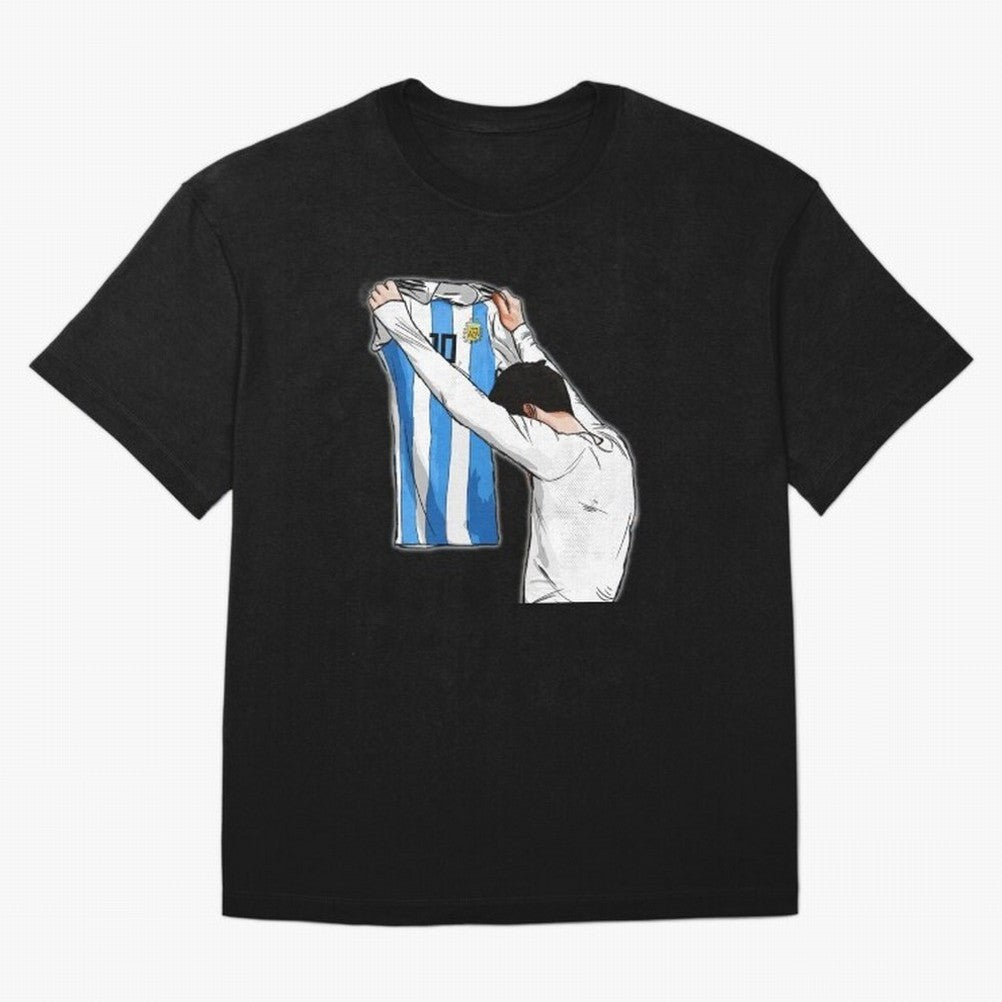 Art Messi Illustration Classic T-Shirt Fuel the Hype around the FIFA World Cup 2026 USA Canada Mexico Journey through Cristiano Ronaldo, Haaland and CR7 Highlights, Portugal, Spain and Germany Pride, Goal Celebration Energy, Supporter Heritage,