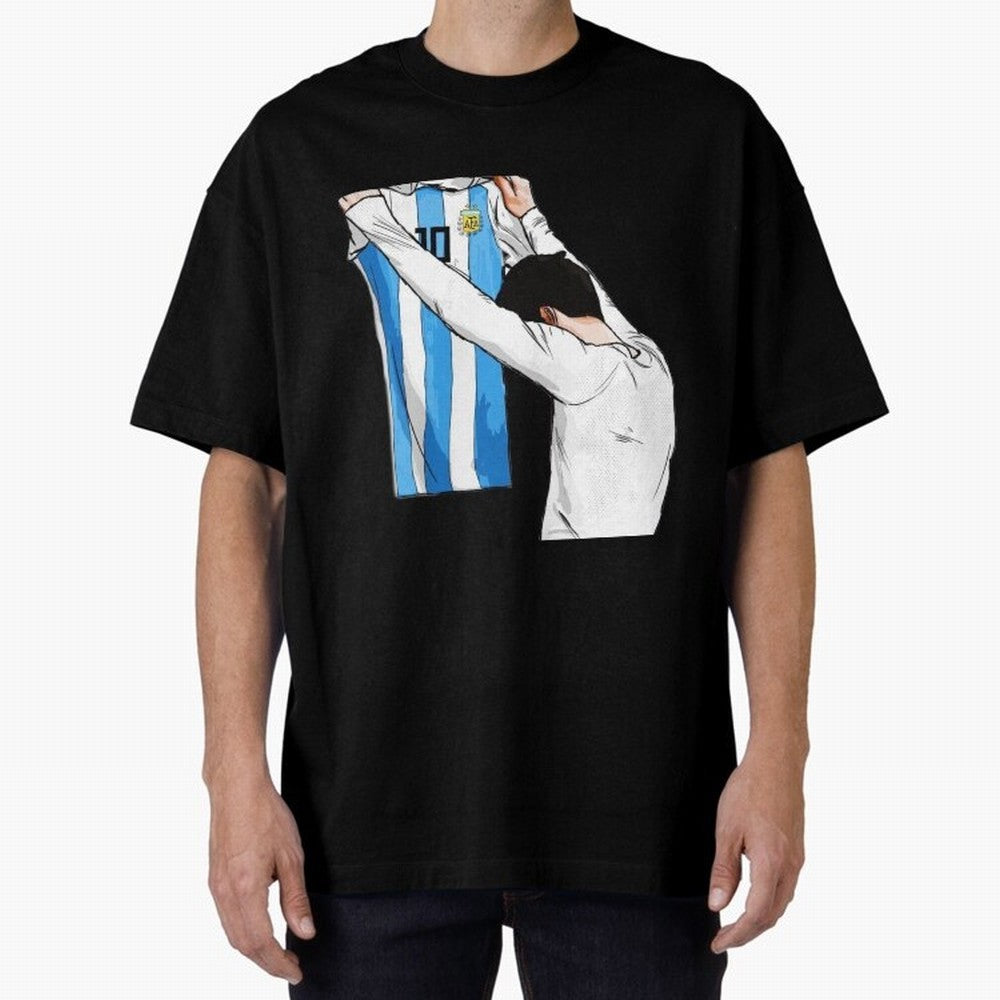 Lionel Messi holding his shirt, Argentina copa america Classic T-Shirt Feel the Heartbeat of FIFA World Cup 2026 Group Stage Spirit, Highlighting Argentina and Brazil, CR7, Sports Nostalgia, International Competition, Famous Players and