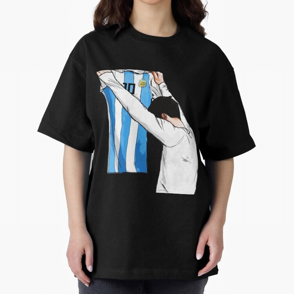 Lionel Messi holding his shirt, Argentina copa america Classic T-Shirt Feel the Heartbeat of FIFA World Cup 2026 Group Stage Spirit, Highlighting Argentina and Brazil, CR7, Sports Nostalgia, International Competition, Famous Players and