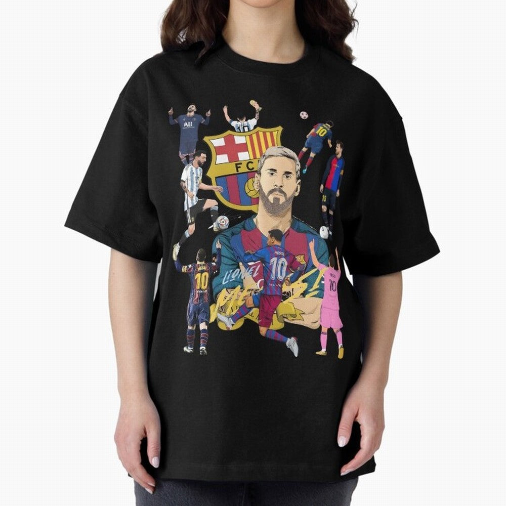 MESSI10 Oversized T-Shirt Support Iconic Players in FIFA World Cup 2026 Group Stage Spirit, Inspired by Spain, Messi, Neymar and Mbappe, Supporter Pride, Iconic Celebrations, Legendary Names and Global Match Day Energy; Made for Die Hard