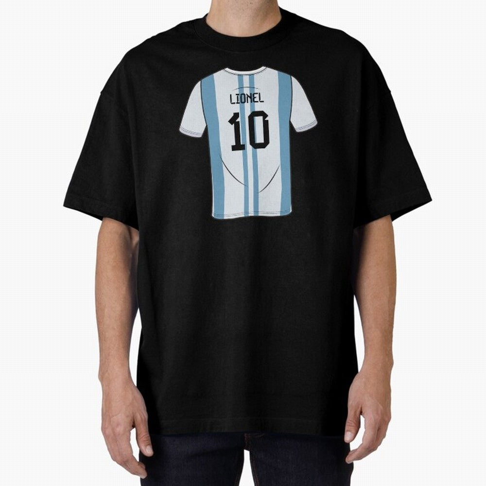 LeoMessi Jersey Illustration 2022 Oversized T-Shirt Bring Retro Soccer Energy to FIFA World Cup 2026 Group Stage Filled with Cristiano Ronaldo, Haaland and CR7, England, France and Netherlands Energy, Football Festival Excitement, Trophy Ambitions,
