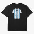 LeoMessi Jersey Illustration 2022 Oversized T-Shirt Bring Retro Soccer Energy to FIFA World Cup 2026 Group Stage Filled with Cristiano Ronaldo, Haaland and CR7, England, France and Netherlands Energy, Football Festival Excitement, Trophy Ambitions,