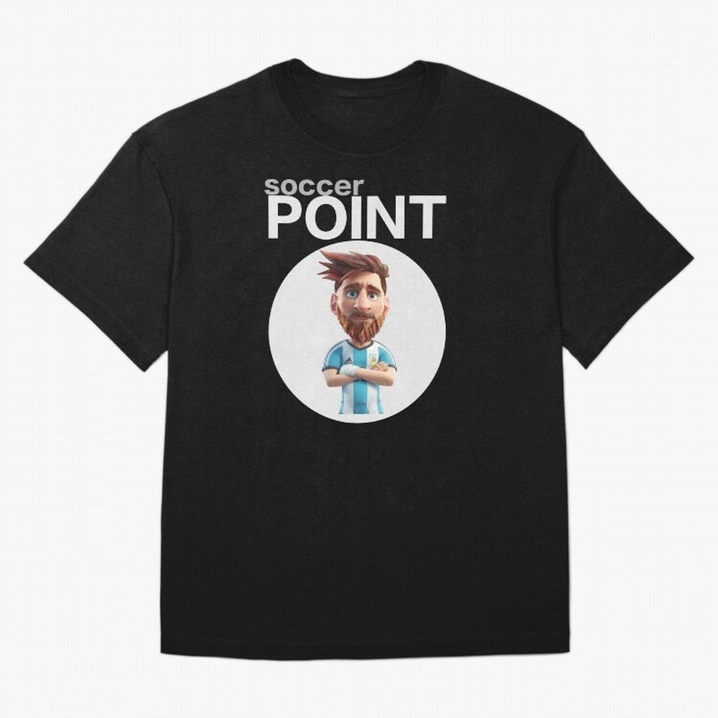 soccer POINT Oversized T-Shirt Show Passion for the Stars of FIFA World Cup 2026 Group Stage for Fans of Mbappe and Argentina, France and Brazil, Bringing Global Supporter Spirit, Legendary Goals, National Colors and Tournament Celebration; Ideal