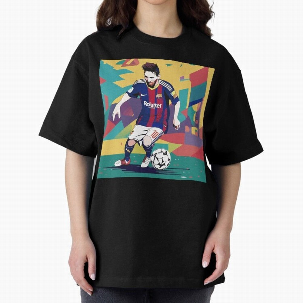 Lionel Messi Barcelona Football Classic T-Shirt Celebrate Unforgettable Nights in FIFA World Cup 2026 Group Stage Spirit, Highlighting England and Germany, Mbappe and Neymar, Retro Football Energy, Iconic Rivalries, Trophy Chase Drama and Stadium