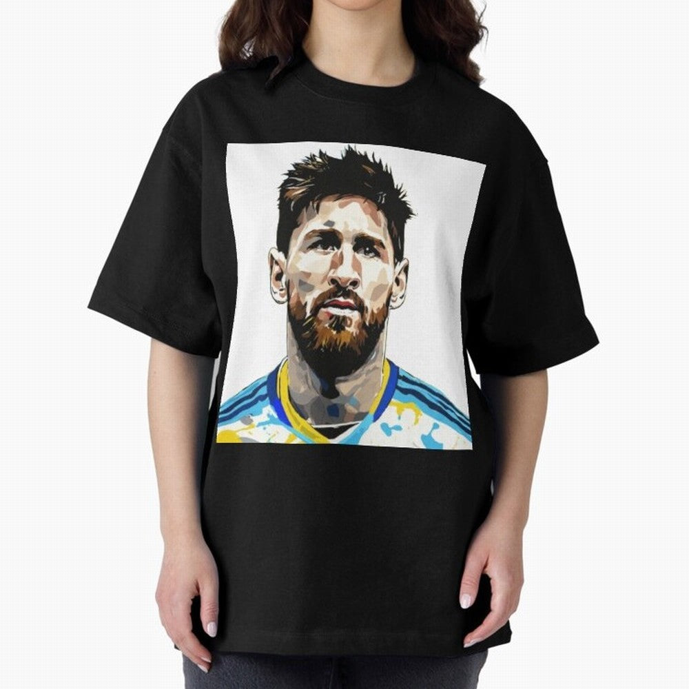 Lionel Messi Oversized T-Shirt Step into the FIFA World Cup 2026 Group Stage Journey through Cristiano Ronaldo, Haaland and CR7 Highlights, Argentina and Brazil Pride, Retro Football Energy, Iconic Rivalries, Trophy Chase Drama and Stadium