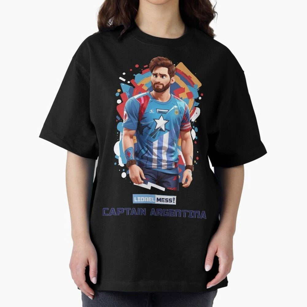 Lionel Messi Captain Argentina Oversized T-Shirt Celebrate the Stars of the FIFA World Cup 2026 Journey through Neymar, Haaland and Cristiano Ronaldo Highlights, Netherlands Pride, Game Day Rituals, Football Legends, Country Pride and the Road to