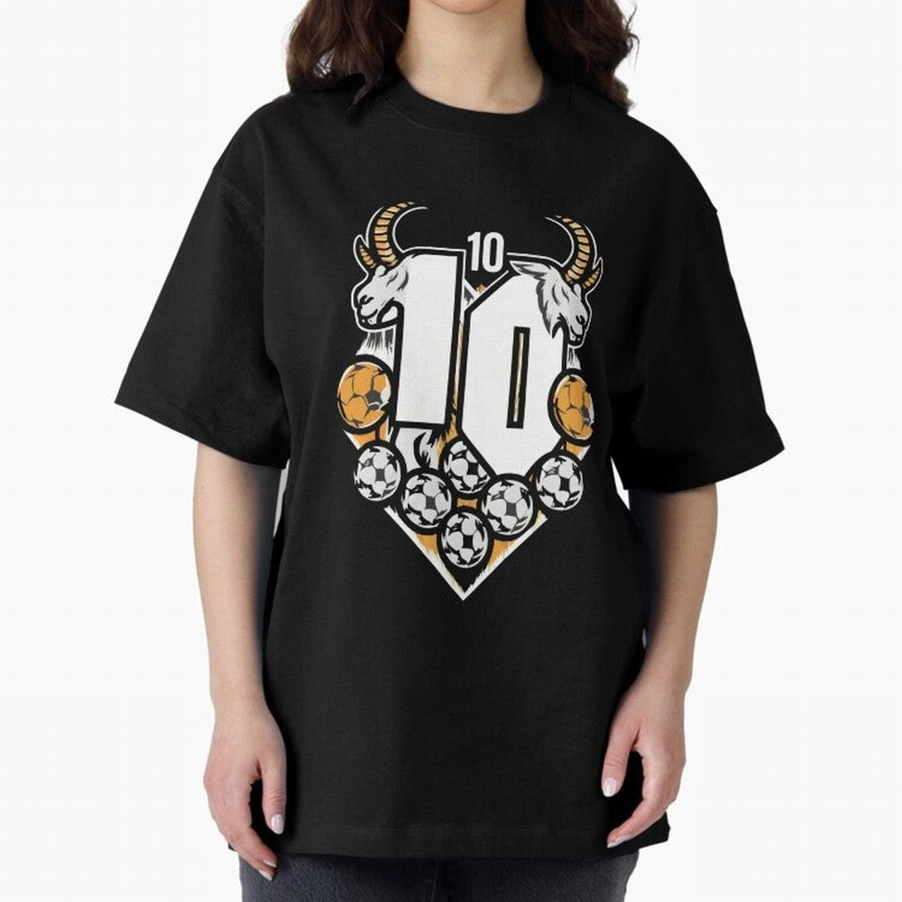 GOAT (Lionel Messi) design Boxy T-Shirt Treasure Match Day Hype around FIFA World Cup 2026, Haaland, England, France and Netherlands, Match Day Excitement, Supporter Culture, Golden Goals and Global Football Passion; Ideal for Passionate Fans Who