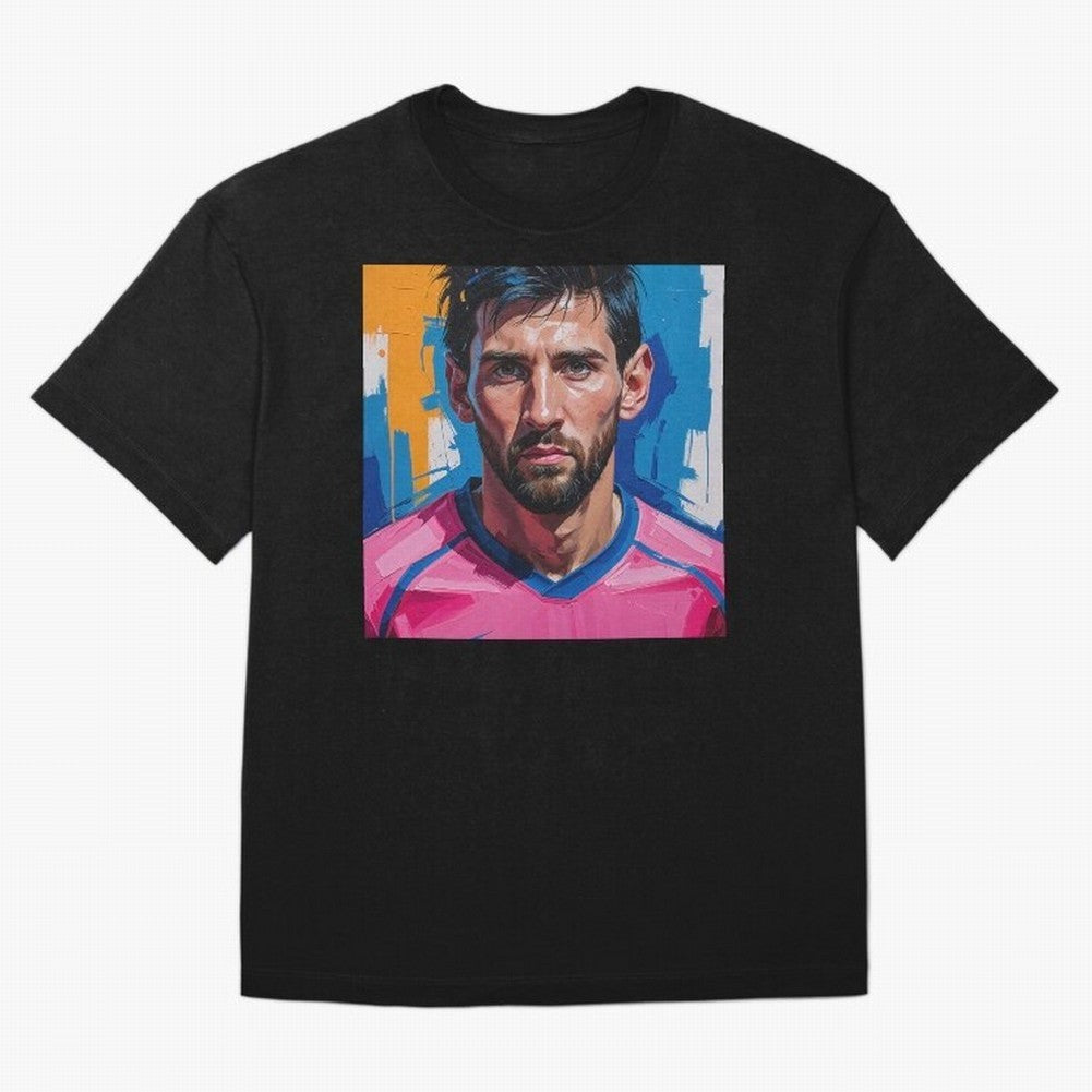 Vibrant Artistic Portrait of Lionel Messi (GOAT) - Digital painting (Version 3) Classic T-Shirt Capture FIFA World Cup 2026 Group Stage Filled with CR7, France and Portugal Energy, Goal Celebration Energy, Supporter Heritage, Football Icons and