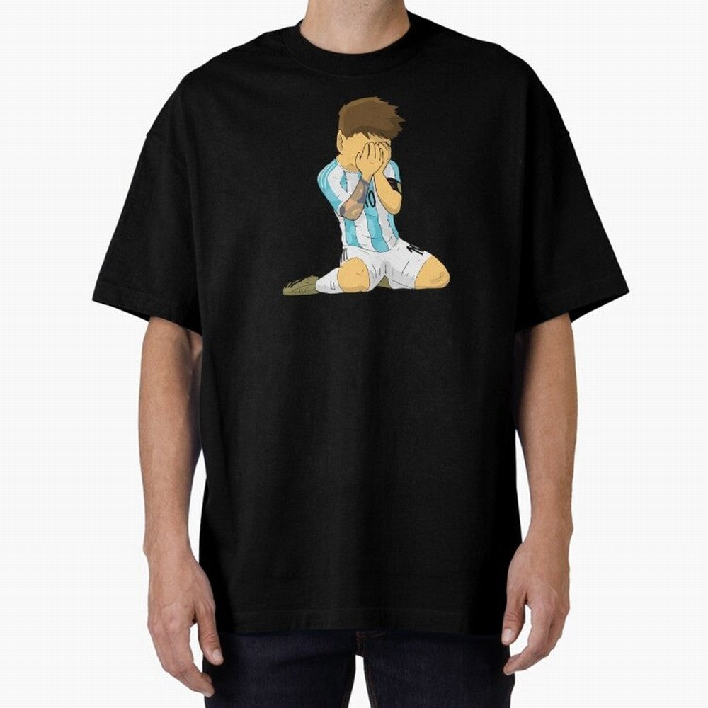 Messi Copa America Moment Oversized T-Shirt Show Championship Spirit for FIFA World Cup 2026 for Fans of Mbappe and England, France and Netherlands, Bringing Tournament Hype, Historic Matchups, Family Viewing Parties and Global Sports Pride; Ideal