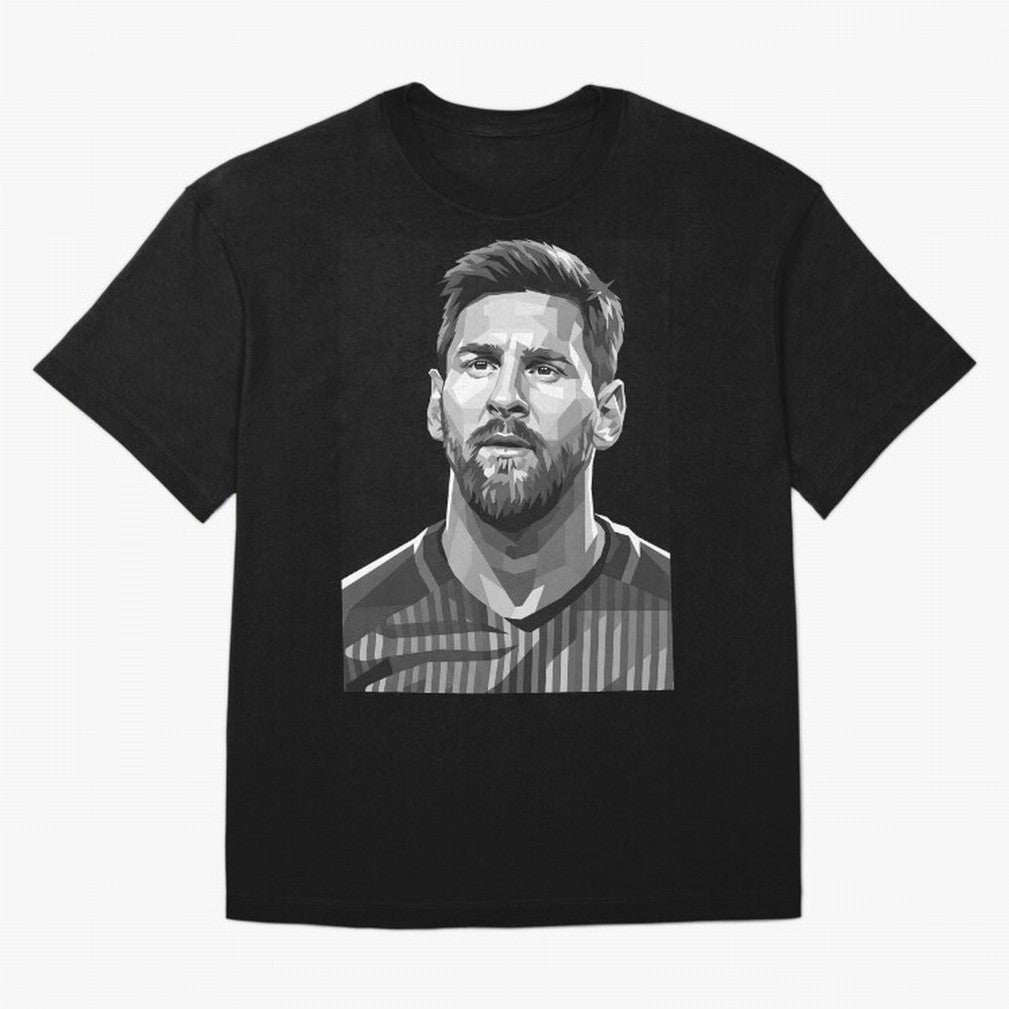 Messi grayscale Oversized T-Shirt Show Up for the Glory of Match Day Hype around FIFA World Cup 2026 USA Canada Mexico, Messi, Neymar and Mbappe, Portugal, Spain and Germany, Sports Nostalgia, International Competition, Famous Players and