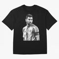 Messi grayscale Classic T-Shirt Celebrate Every Goal in Match Day Hype around FIFA World Cup 2026, Haaland and Mbappe, Argentina and Brazil, Vintage Soccer Flavor, Modern Football Stars, National Flags and Final Night Emotion; Great for Supporters