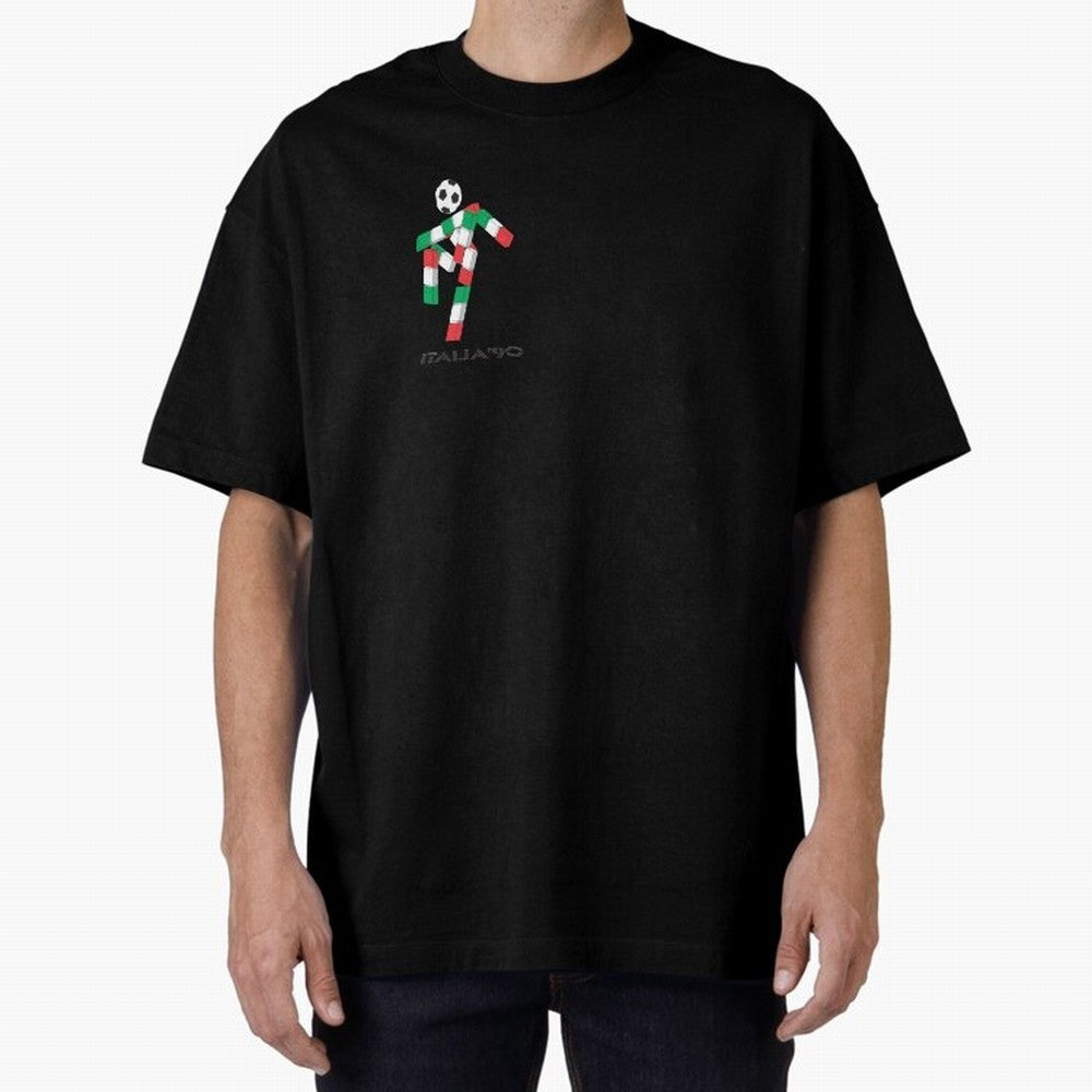 italia 90 footballer logo Classic T-Shirt Support Your Favorite Stars during FIFA World Cup 2026 Spirit, Featuring Portugal, Messi, CR7 and Mbappe, Classic Soccer Heritage, Championship Pressure, Fan Loyalty and International Pride; Perfect for