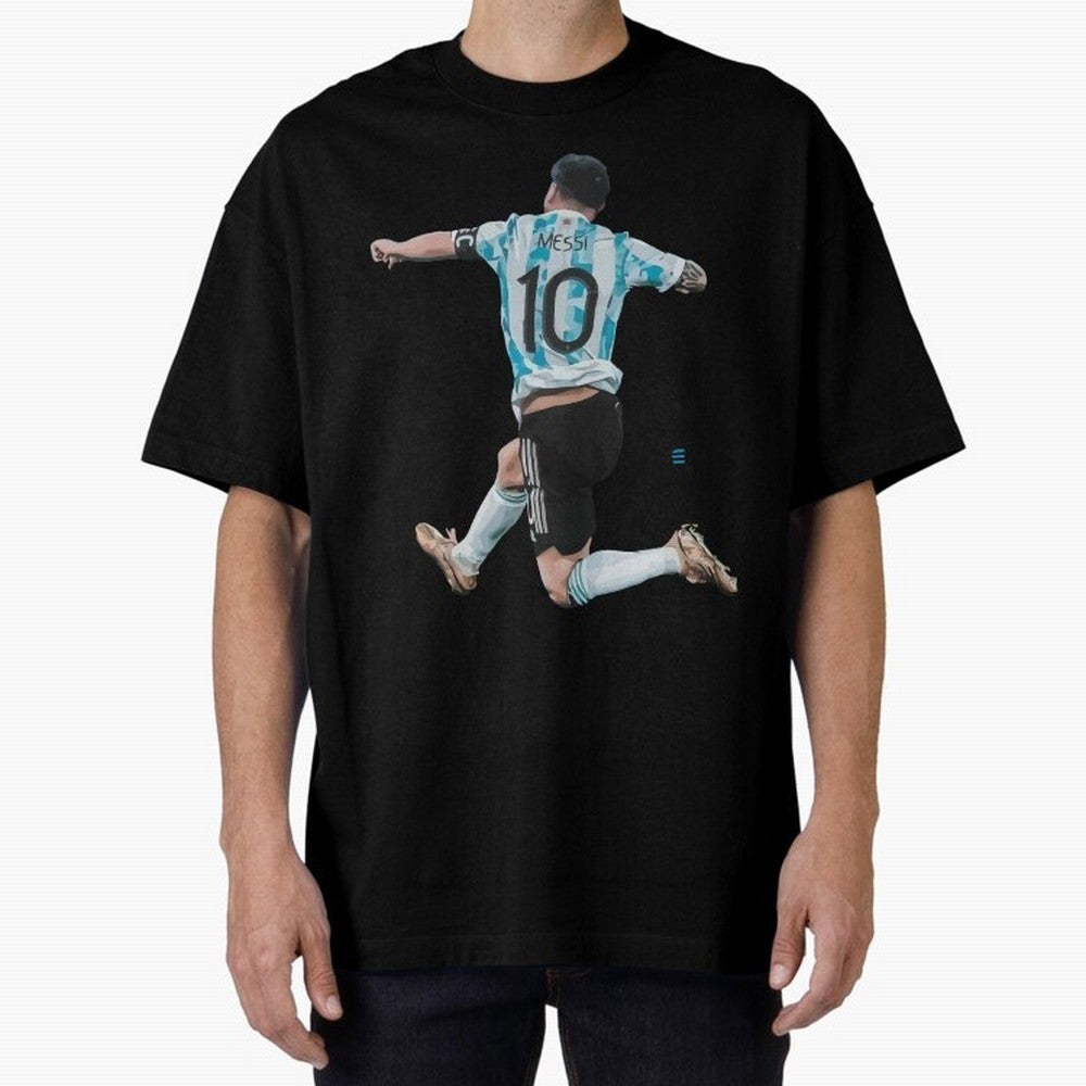 Messi 10 The Goat Oversized T-Shirt Bring FIFA World Cup 2026 Spirit, Featuring Spain and Netherlands, Cristiano Ronaldo, Goal Celebration Energy, Supporter Heritage, Football Icons and Worldwide Tournament Joy; Great for Supporters Who Love