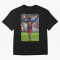 Lionel Messi (2) caricature Oversized T-Shirt Fuel Global Football Passion for FIFA World Cup 2026 Group Stage, Inspired by Neymar, France and Portugal, Goal Celebration Energy, Supporter Heritage, Football Icons and Worldwide Tournament Joy;