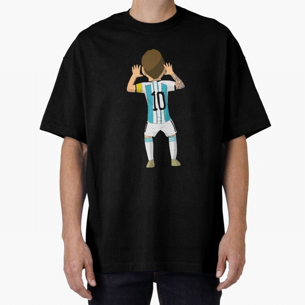 Cartoon Illustration Messi vs Netherlands World Cup Qatar 2022 Classic T-Shirt Bring a Champion Mindset to Global Football Passion for FIFA World Cup 2026 USA Canada Mexico, Highlighting CR7, France and Portugal, Supporter Pride, Iconic