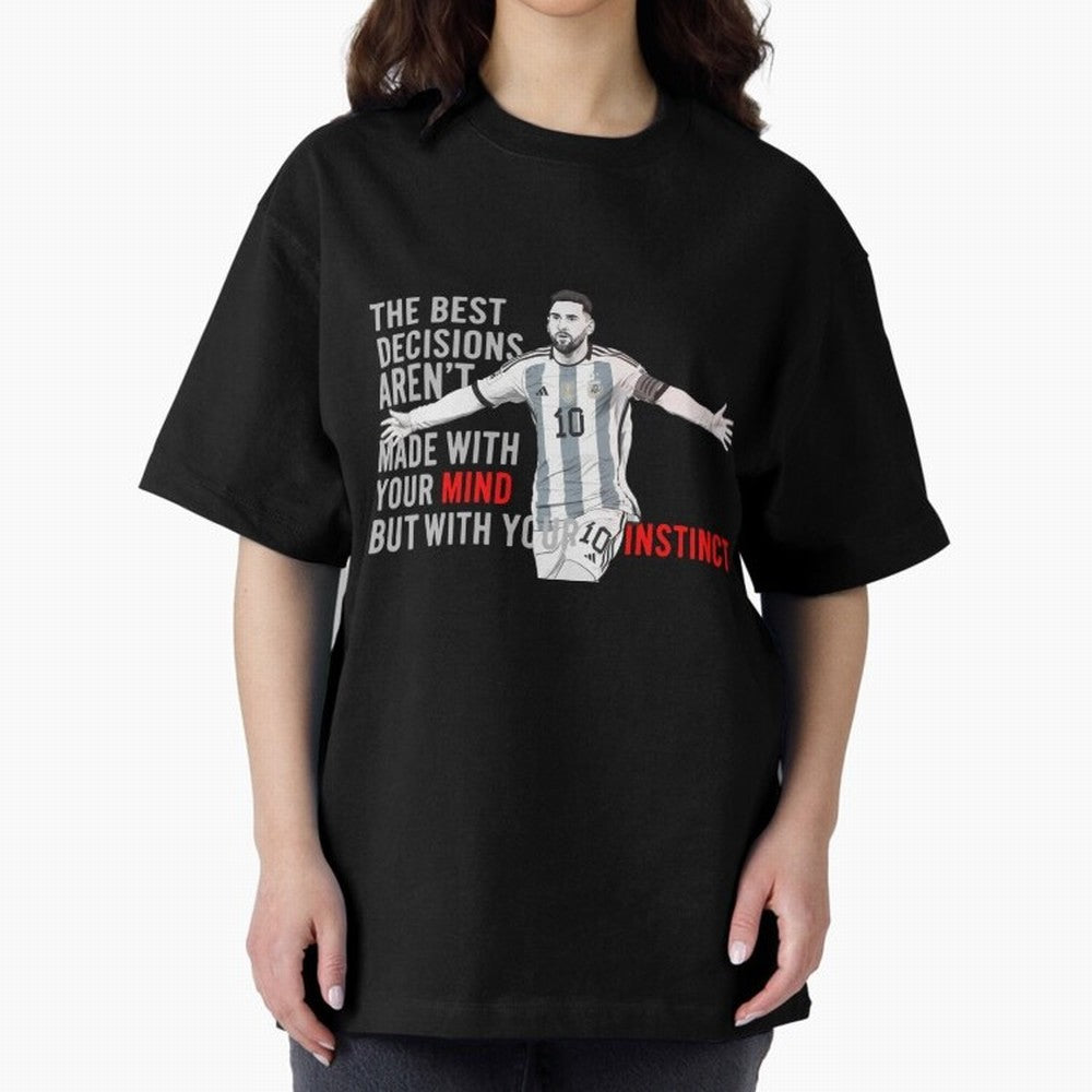 Messi Instinct Oversized T-Shirt Carry National Pride through Match Day Hype around FIFA World Cup 2026 Group Stage, Cristiano Ronaldo, Haaland and CR7, France, Match Day Excitement, Supporter Culture, Golden Goals and Global Football Passion; Made