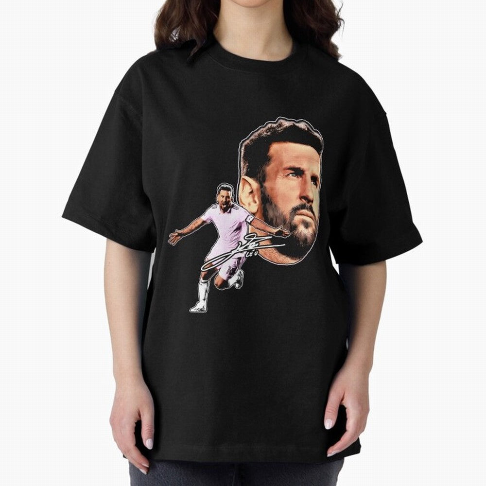 Lionel messi Retro Style Tee Bootleg big face vintage argentina Football Legend Classic T-Shirt Show Passion for the Stars of FIFA World Cup 2026 Group Stage Spirit, with Argentina, France and Brazil, Haaland and Mbappe, Global Supporter Spirit,
