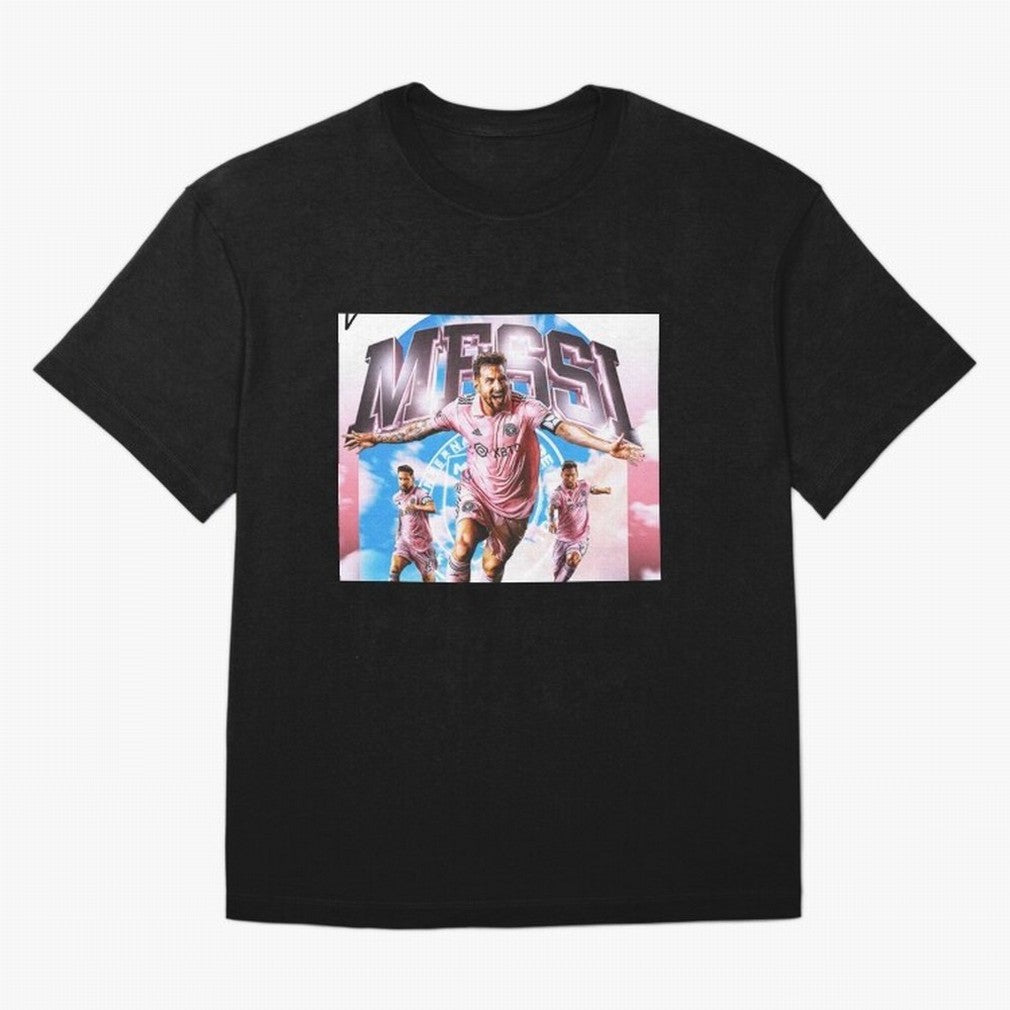 Inter Miami Messi Oversized T-Shirt Honor Global Football Passion for FIFA World Cup 2026 USA Canada Mexico, Featuring Haaland and Mbappe, England, Football Festival Excitement, Trophy Ambitions, Country Rivalries and Star Player Buzz; Great for