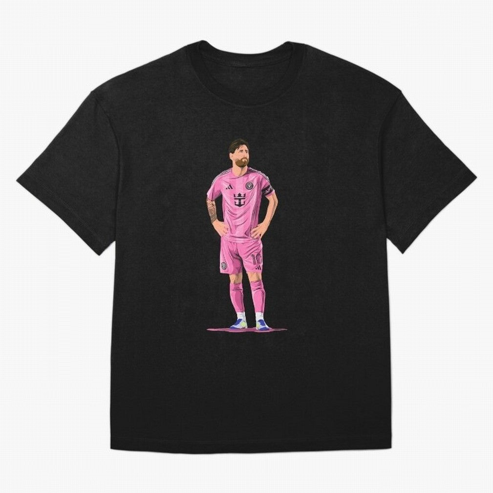 Lionel Messi Vector Oversized T-Shirt Make Your Look Match the FIFA World Cup 2026 Journey through CR7 Highlights, Brazil Pride, Champion Mindset, Group Stage Buzz, Knockout Tension and Passionate Fan Culture; Ideal for Fans Who Follow Messi,