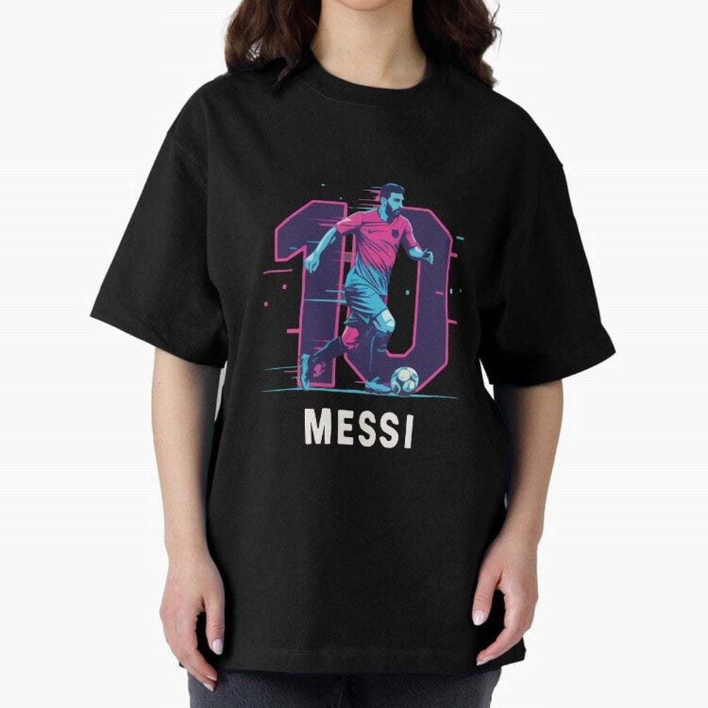 Messi 10 GOAT Oversized T-Shirt Feel the Heartbeat of FIFA World Cup 2026 Group Stage Spirit, Highlighting Argentina and Brazil, CR7, Sports Nostalgia, International Competition, Famous Players and Unforgettable Victories; Perfect for People Who
