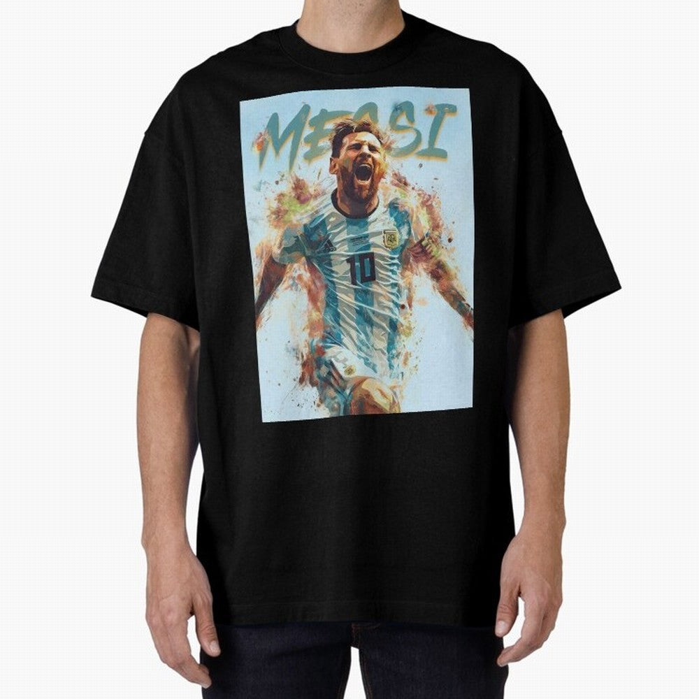 Argentina World Champs Messi Number Oversized T-Shirt Refresh FIFA World Cup 2026 Group Stage Made for Neymar, England, France and Netherlands Energy, Football History, Final Match Energy, Crowd Noise and Once in a Lifetime Moments; Ideal for