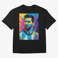 Argentina World Champs Messi Number Oversized T-Shirt Carry the Dream of FIFA World Cup 2026 Group Stage Spirit, Featuring France and Portugal, Haaland, Worldwide Fan Energy, Dramatic Goals, Stadium Lights and Championship Celebrations; Perfect for