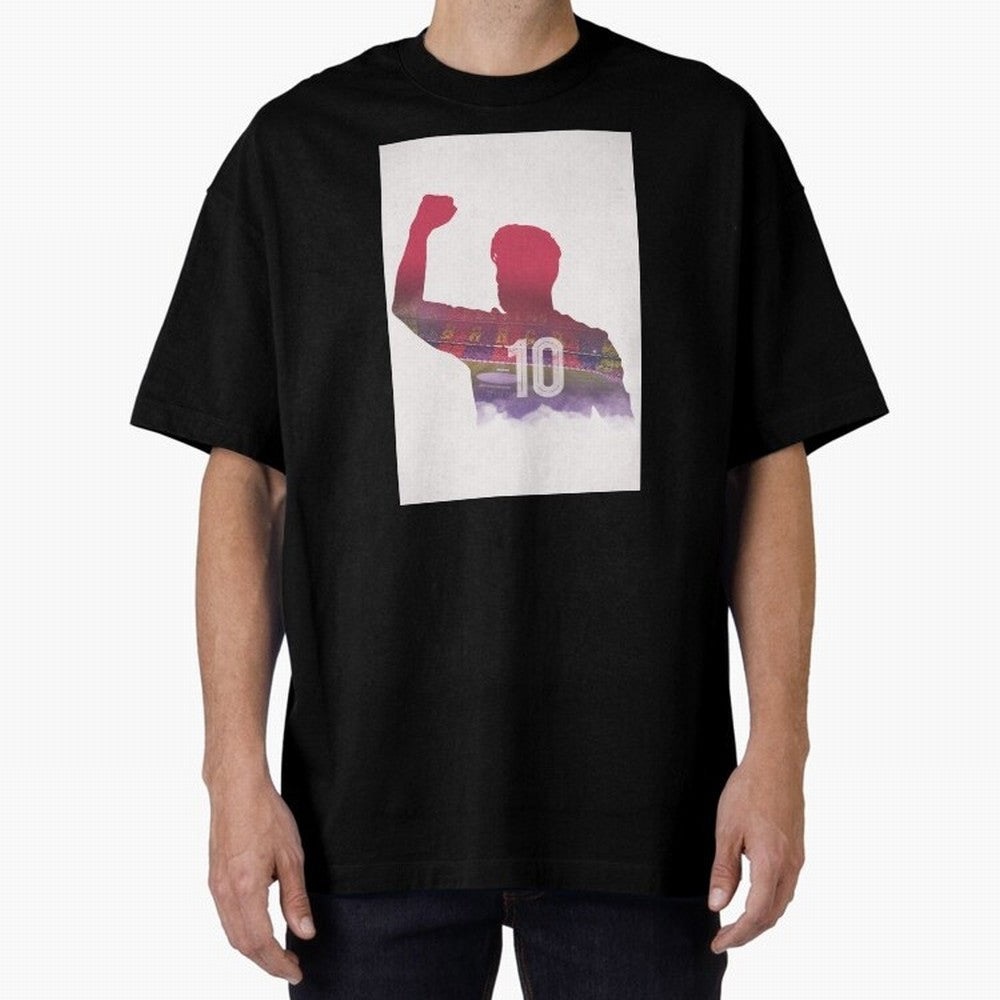 Lionel Messi Artwork Oversized T-Shirt Bring Home FIFA World Cup 2026 Group Stage for Fans of Messi and Brazil, Bringing Game Day Rituals, Football Legends, Country Pride and the Road to the Final; Built for Supporters Chasing Trophy Dreams, Final