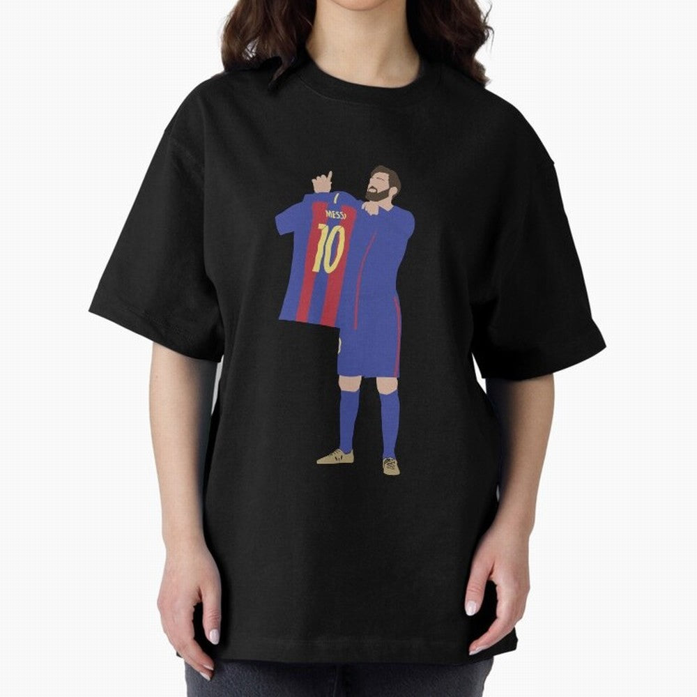 Messi minimalist design Oversized T-Shirt Turn Up for Match Day Hype around FIFA World Cup 2026 USA Canada Mexico, CR7, England, France and Netherlands, Game Day Rituals, Football Legends, Country Pride and the Road to the Final; Made for Die Hard
