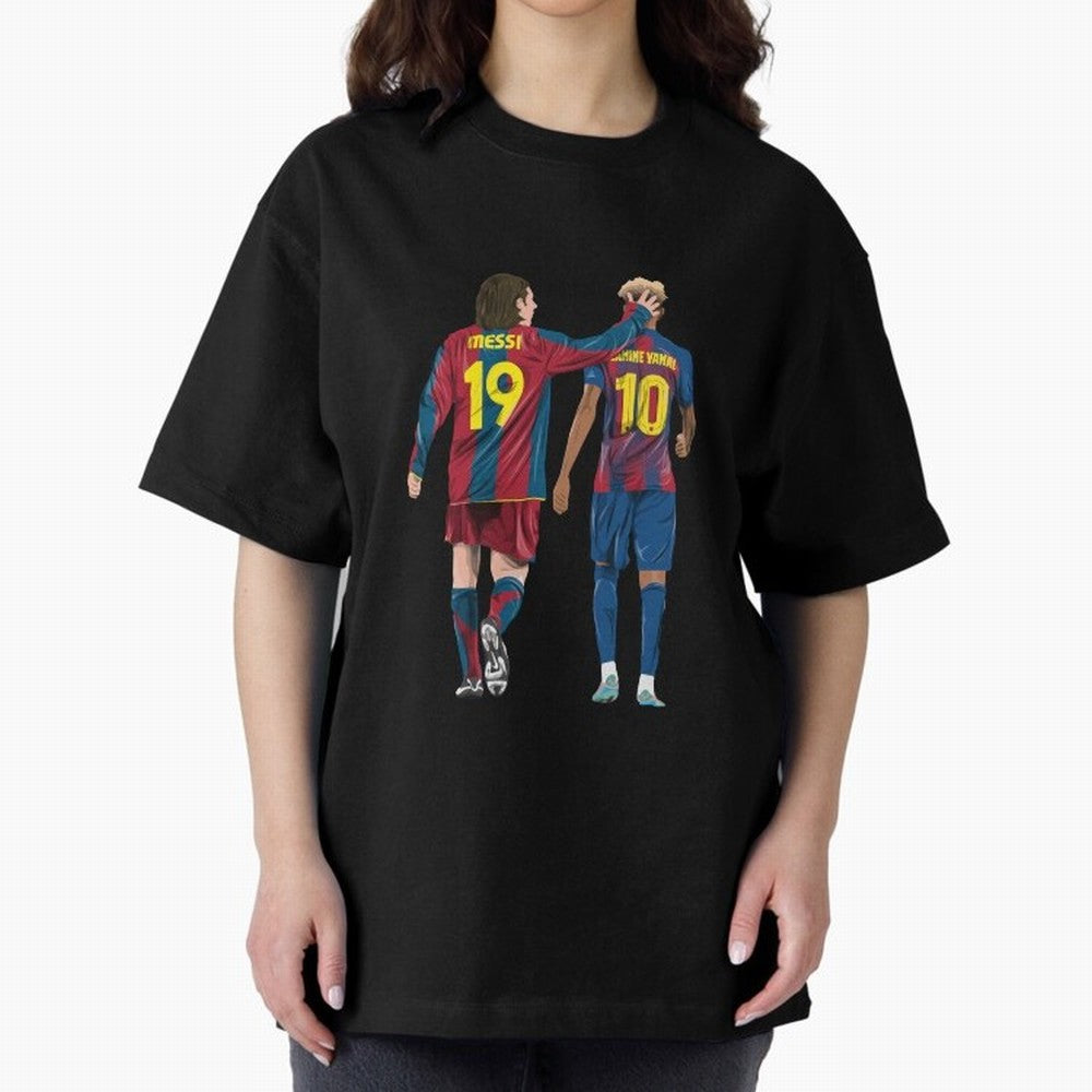 Lionel Messi and Friend Oversized T-Shirt Bring Champion Energy into the FIFA World Cup 2026 Journey through Mbappe Highlights, England and Germany Pride, Classic Soccer Heritage, Championship Pressure, Fan Loyalty and International Pride; Ideal