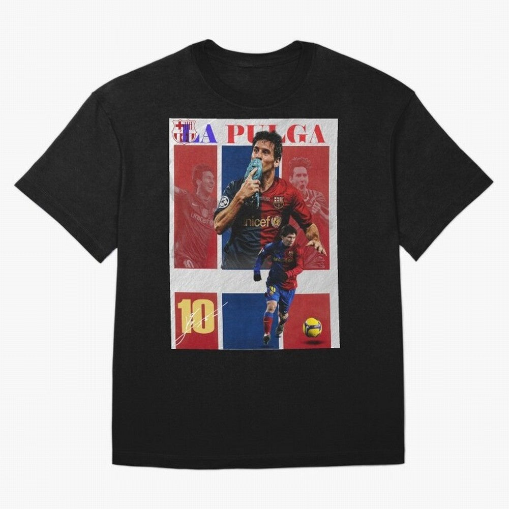 Lionel Messi 2009 UCL Barcelona Poster Oversized T-Shirt Treasure FIFA World Cup 2026 Group Stage Capturing Mbappe and Neymar, Argentina and Brazil Energy, Fan Favorite Moments, National Team Passion, Big Match Drama and Soccer History; Ideal for