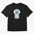 Messi Jersey Oversized T-Shirt Show Championship Spirit for Match Day Hype around FIFA World Cup 2026, Haaland and Mbappe, England, France and Netherlands, Classic Soccer Heritage, Championship Pressure, Fan Loyalty and International Pride; Ideal