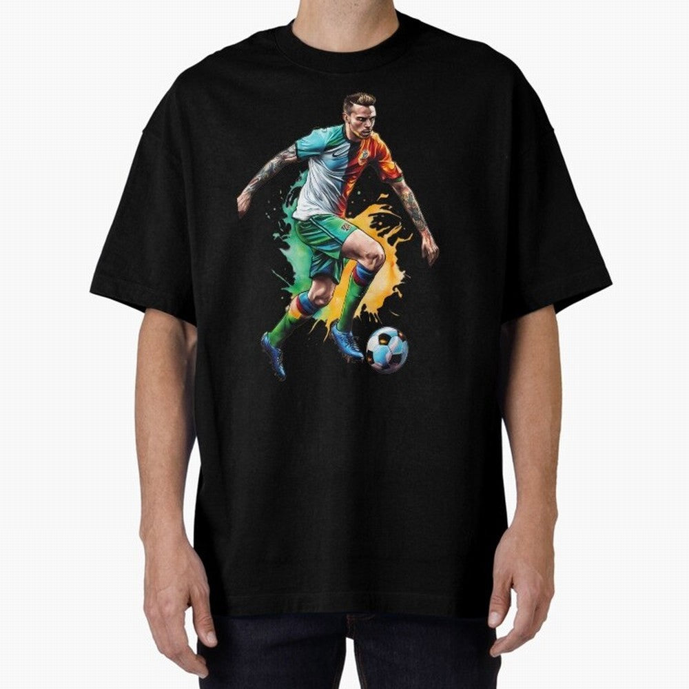 Football Soccer Art Classic T-Shirt Support FIFA World Cup 2026 Group Stage with Messi, Neymar and Mbappe, England Energy, Champion Mindset, Group Stage Buzz, Knockout Tension and Passionate Fan Culture; Perfect for People Who Love Argentina,
