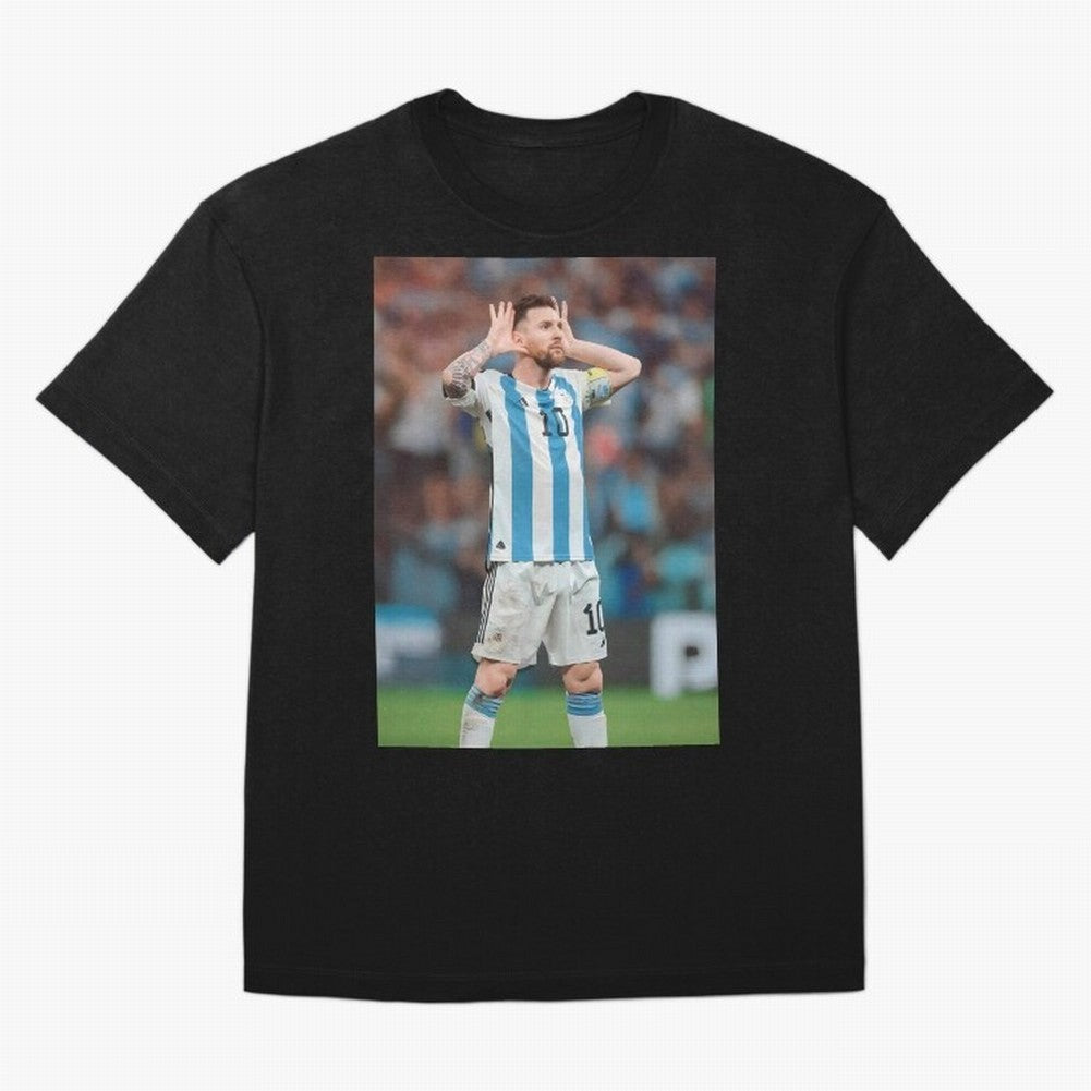 Lionel Messi In Qatar Wolrd Cup Classic T-Shirt Represent Football Lovers during FIFA World Cup 2026 USA Canada Mexico Spirit, Inspired by Argentina, France and Brazil, Neymar, Classic Soccer Heritage, Championship Pressure, Fan Loyalty and