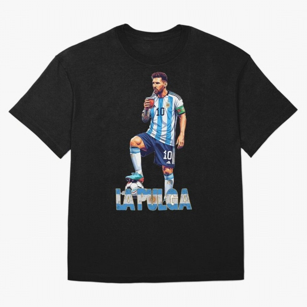 Messi Pop Art Portrait Classic T-Shirt Celebrate Unforgettable Nights in Global Football Passion for FIFA World Cup 2026, Capturing Neymar, Haaland and Cristiano Ronaldo, Spain and Netherlands, Football Festival Excitement, Trophy Ambitions,