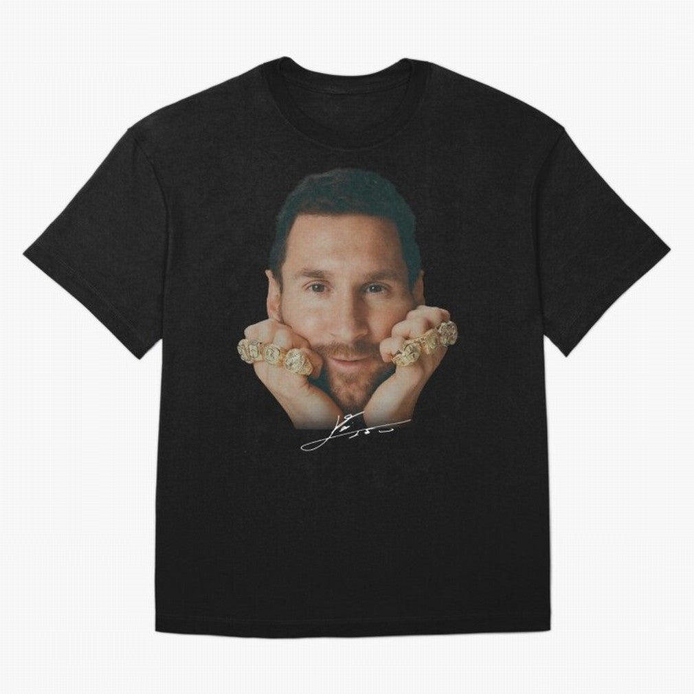 Lionel Messi 8 Ballon d'Or Gold Rings Classic T-Shirt Enjoy the Biggest Football Party of FIFA World Cup 2026 for Fans of Messi and Cristiano Ronaldo and Germany, Bringing Sports Nostalgia, International Competition, Famous Players and