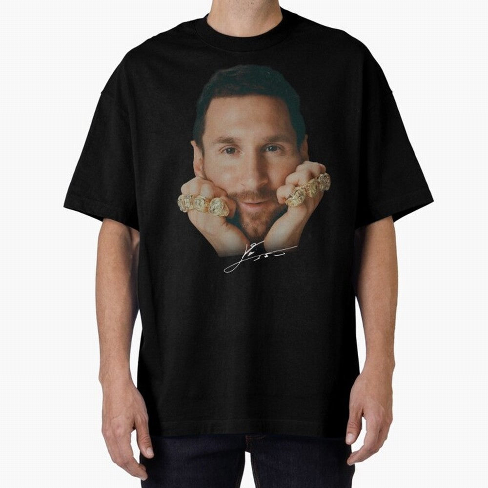 Lionel Messi 8 Ballon d'Or Gold Rings Classic T-Shirt Enjoy the Biggest Football Party of FIFA World Cup 2026 for Fans of Messi and Cristiano Ronaldo and Germany, Bringing Sports Nostalgia, International Competition, Famous Players and