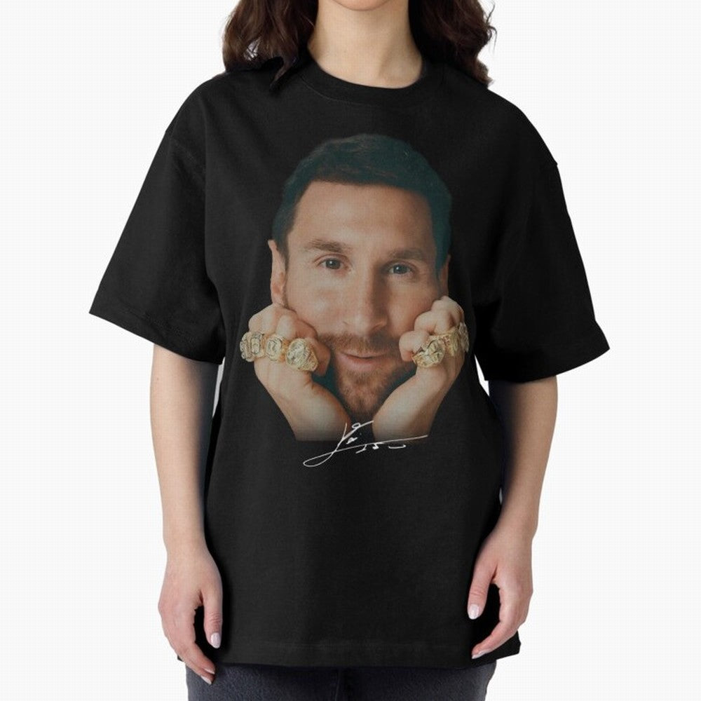 Lionel Messi 8 Ballon d'Or Gold Rings Classic T-Shirt Enjoy the Biggest Football Party of FIFA World Cup 2026 for Fans of Messi and Cristiano Ronaldo and Germany, Bringing Sports Nostalgia, International Competition, Famous Players and