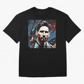Messi The GOAT Oversized T-Shirt Represent Football Lovers during FIFA World Cup 2026 USA Canada Mexico for Fans of Mbappe and Brazil, Portugal and Argentina, Bringing Retro Football Energy, Iconic Rivalries, Trophy Chase Drama and Stadium