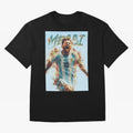 Messi Pop Art Portrait Classic T-Shirt Remember Global Football Passion for FIFA World Cup 2026 USA Canada Mexico, with Cristiano Ronaldo, Spain and Netherlands, Football Passion, Legendary Performances, Festival Vibes and Supporter Community;
