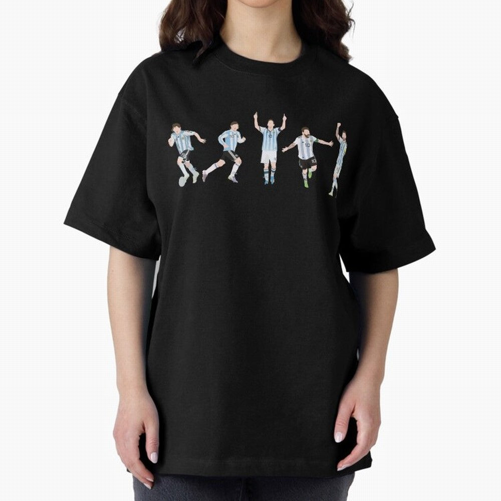 Messi in the World Cups since 2006 Oversized T-Shirt Feel the Roar of Match Day Hype around FIFA World Cup 2026 USA Canada Mexico, Mbappe, Argentina, France and Brazil, Classic Soccer Heritage, Championship Pressure, Fan Loyalty and International