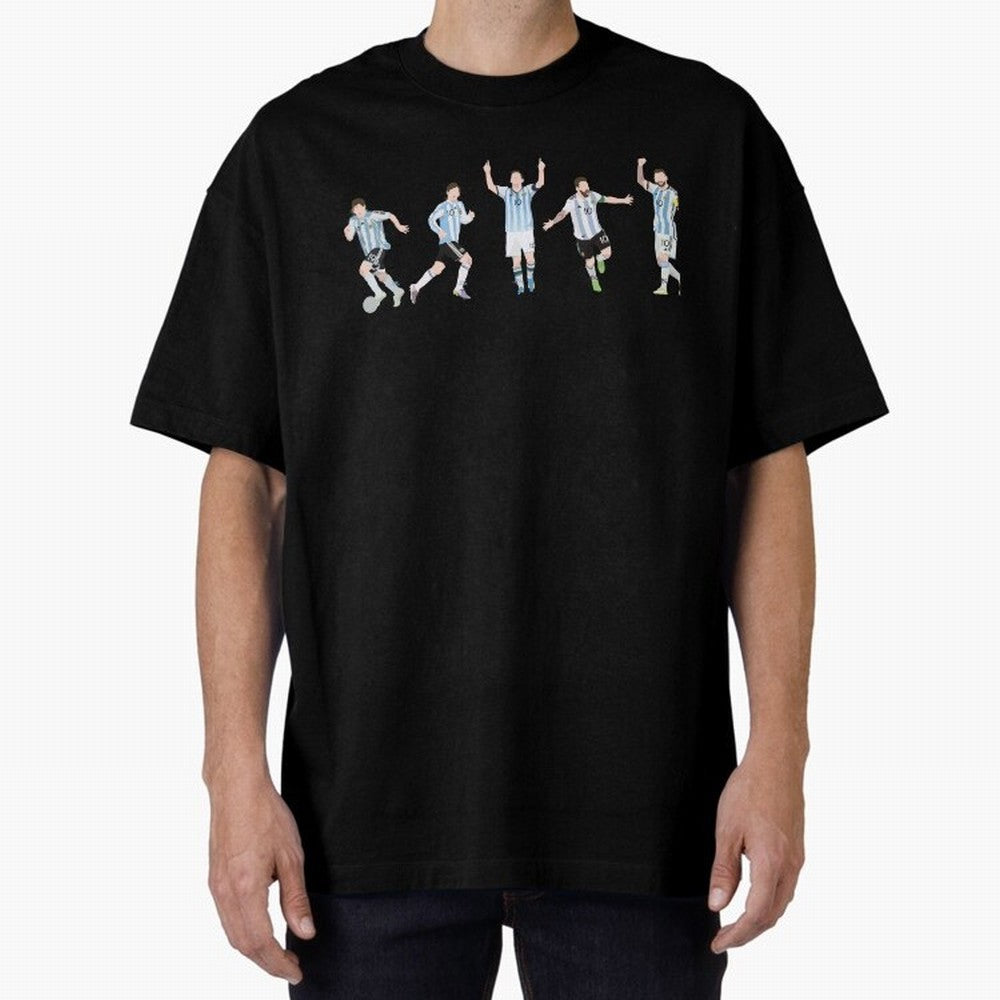 Messi in the World Cups since 2006 Oversized T-Shirt Feel the Roar of Match Day Hype around FIFA World Cup 2026 USA Canada Mexico, Mbappe, Argentina, France and Brazil, Classic Soccer Heritage, Championship Pressure, Fan Loyalty and International