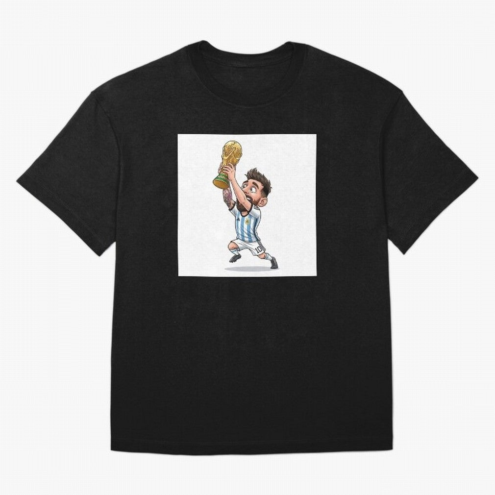 Lionel Messi Oversized T-Shirt Honor Champions and Dreams in FIFA World Cup 2026 Highlighting Messi, Neymar and Mbappe, France and Portugal Energy, Fan Favorite Moments, National Team Passion, Big Match Drama and Soccer History; Great for