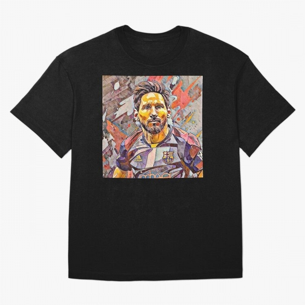 Messi art Oversized T-Shirt Capture FIFA World Cup 2026 Group Stage Connected to Neymar, Brazil, Portugal and Argentina Energy, Match Day Excitement, Supporter Culture, Golden Goals and Global Football Passion; Made for Die Hard Supporters, Soccer