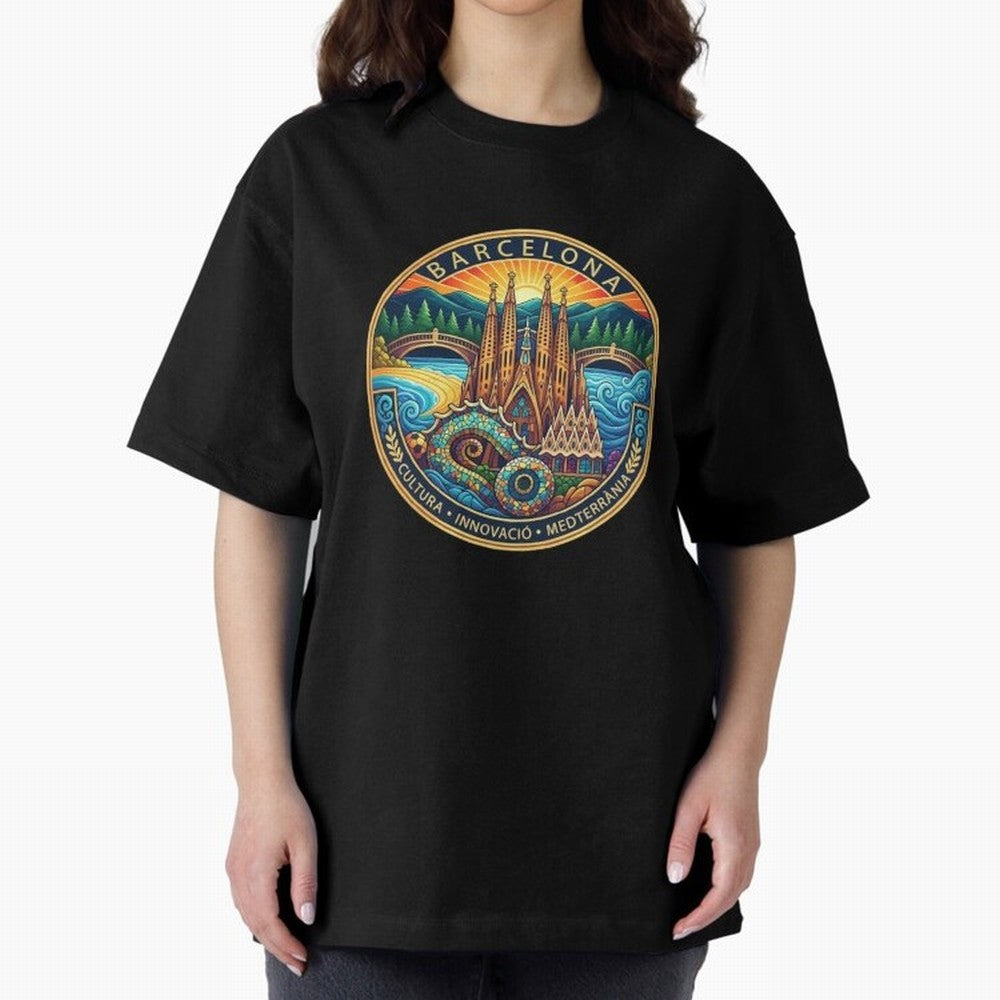 BARCELONA Oversized T-Shirt Bring Champion Energy into FIFA World Cup 2026 Featuring CR7, Brazil Energy, Sports Nostalgia, International Competition, Famous Players and Unforgettable Victories; Ideal for Passionate Fans Who Love Underdog Stories,