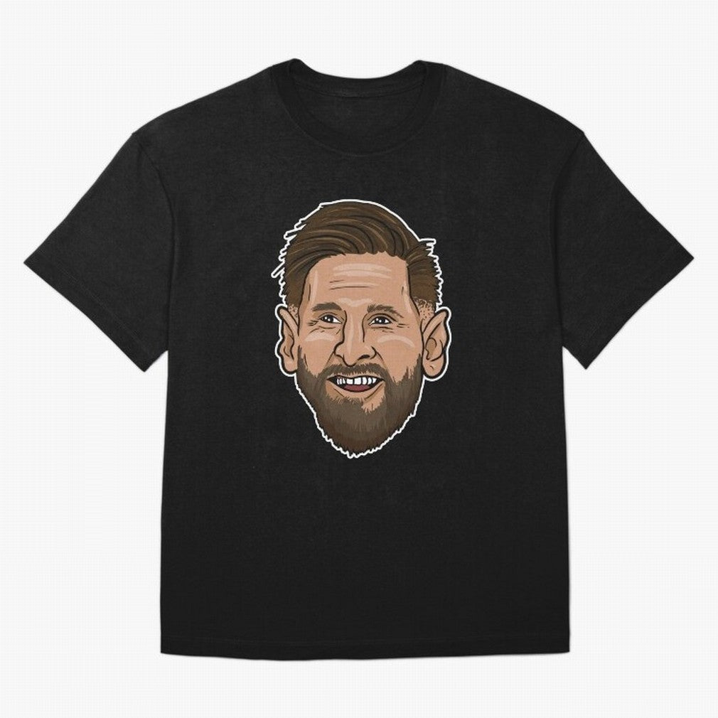 messi cartoon face Classic T-Shirt Enjoy the FIFA World Cup 2026 USA Canada Mexico Journey through Cristiano Ronaldo Highlights, France and Portugal Pride, Football Passion, Legendary Performances, Festival Vibes and Supporter Community; Made for