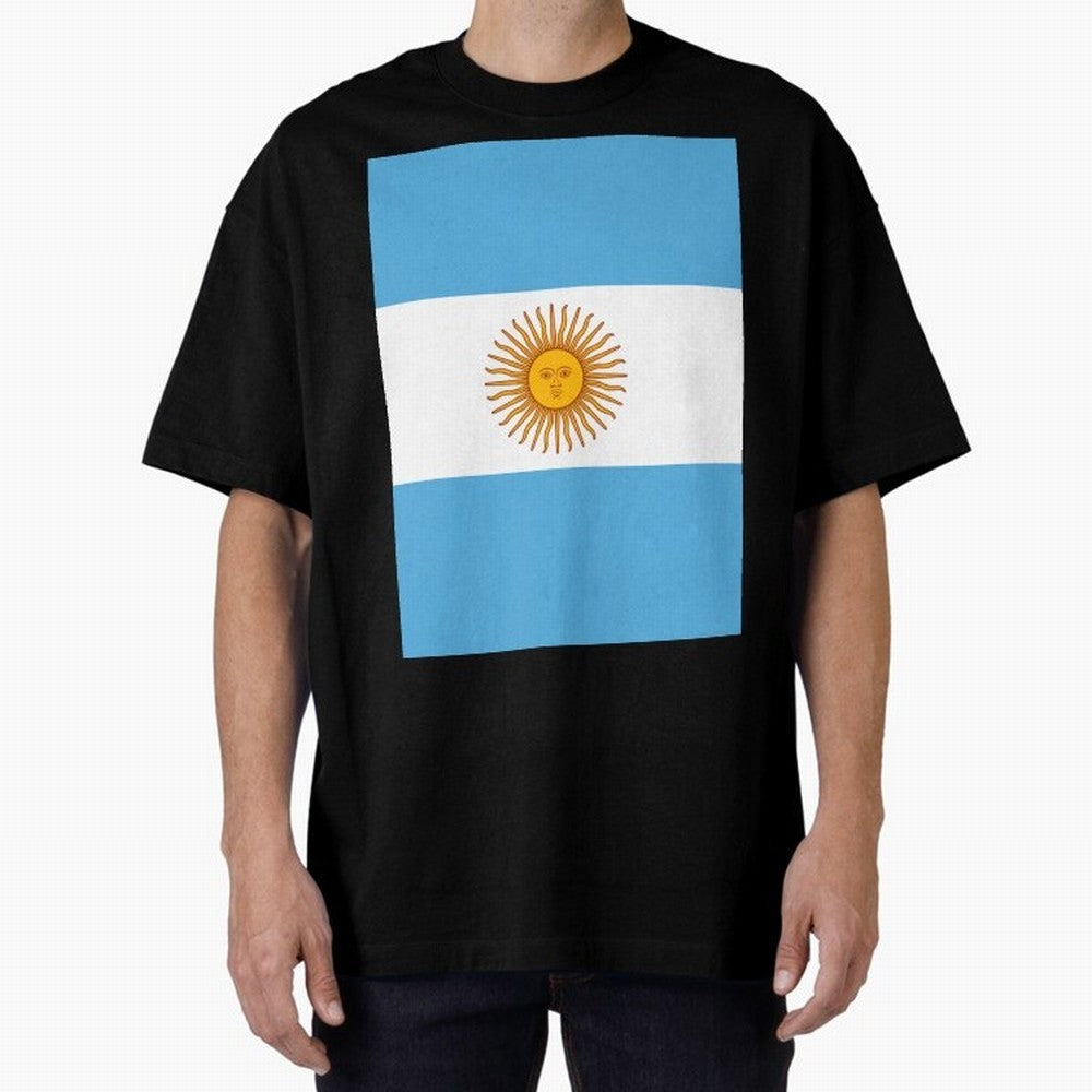Argentina Oversized T-Shirt Keep the Match Day Mood of Match Day Hype around FIFA World Cup 2026 USA Canada Mexico, Neymar, Argentina and Brazil, Classic Soccer Heritage, Championship Pressure, Fan Loyalty and International Pride; Built for
