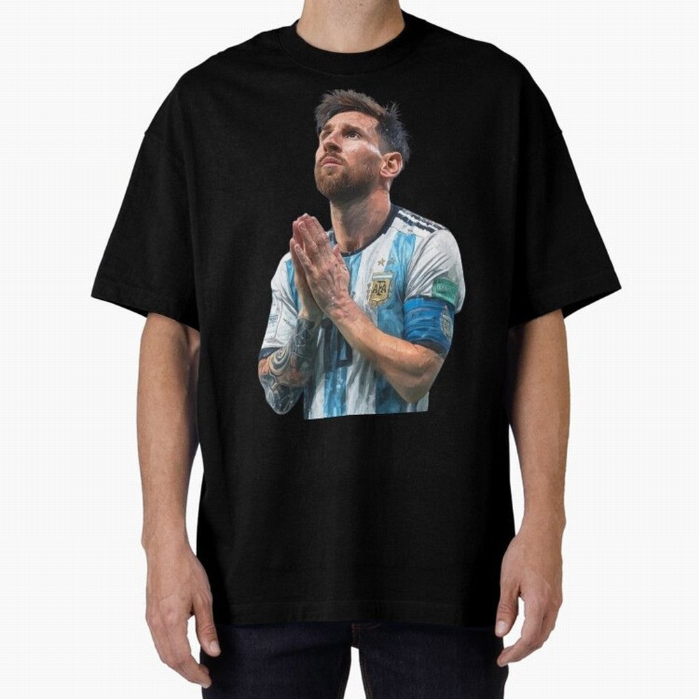 Argentina Messi Football Oversized T-Shirt Wear the Spirit of FIFA World Cup 2026 Highlighting CR7, England and Germany Energy, Global Supporter Spirit, Legendary Goals, National Colors and Tournament Celebration; Made for Collectors Who Enjoy