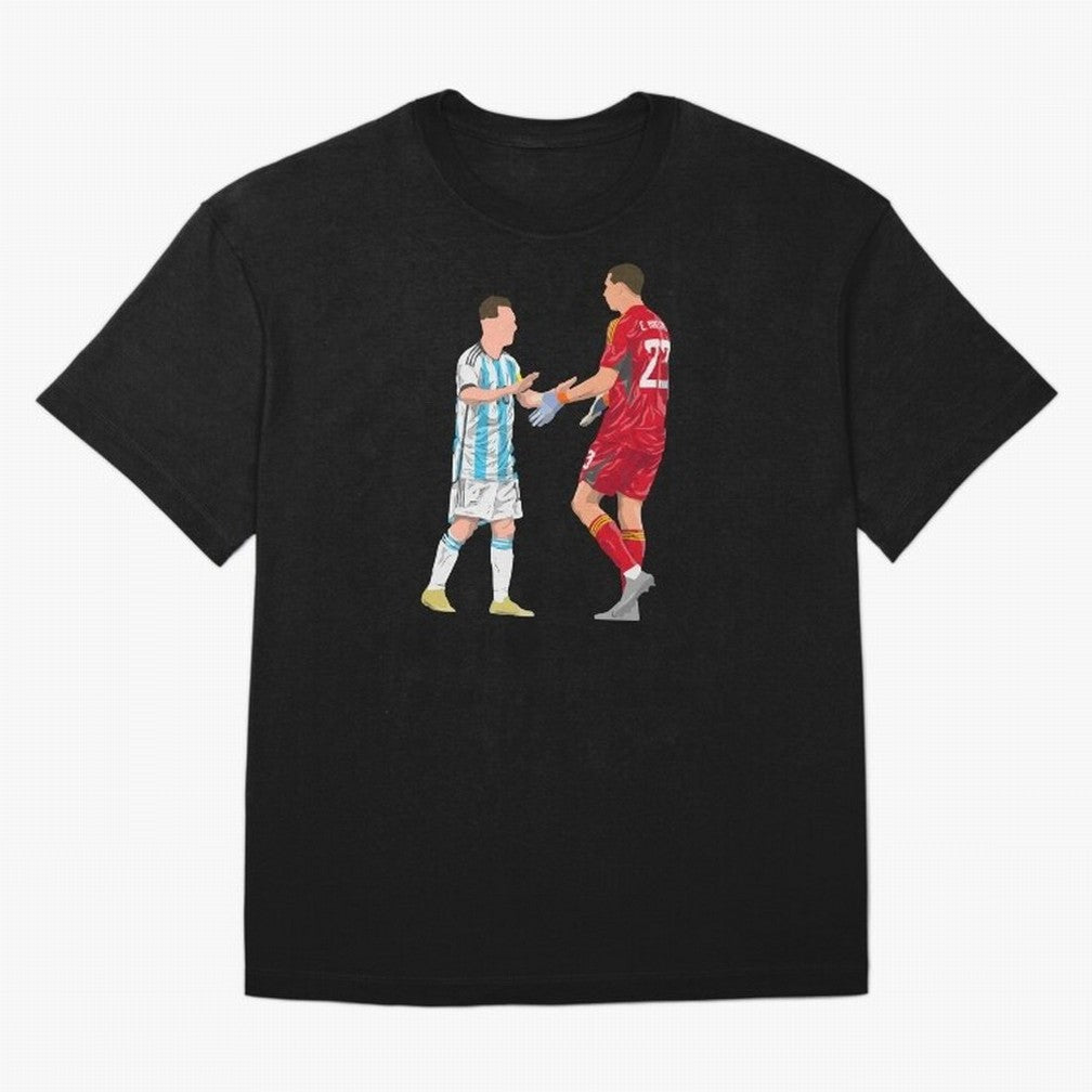 Messi and Martinez Celebrates World Cup 2022 Oversized T-Shirt Follow the Road to the FIFA World Cup 2026 USA Canada Mexico Journey through Cristiano Ronaldo, Haaland and CR7 Highlights, Argentina, France and Brazil Pride, Football Festival