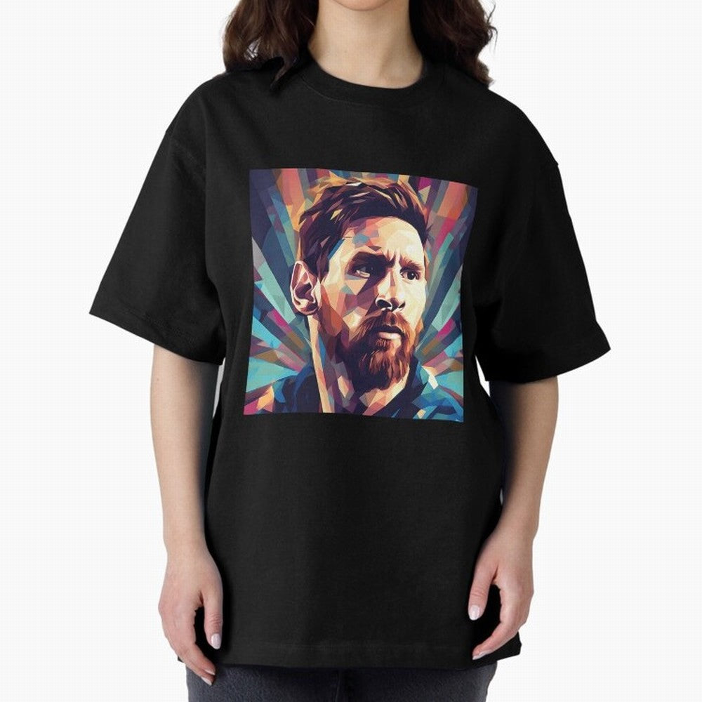 Lionel Messi Portrait Abstract Digital Football Player Classic T-Shirt Step into Global Football Passion for FIFA World Cup 2026 USA Canada Mexico, Featuring Neymar, Germany, Football Festival Excitement, Trophy Ambitions, Country Rivalries and
